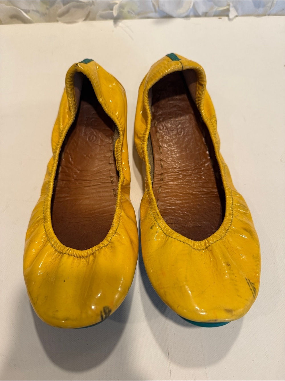 Tieks Yellow Patent Leather Ballet Flats